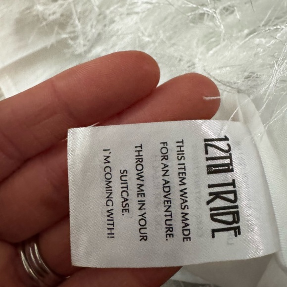 NWT- 12th TRIBE Disco Fever Silver Fringe Mini Dress - Picture 10 of 15